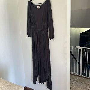 Mia Joy gray long sleeve maxi dress